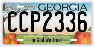 GA license plate CCP2336