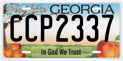 GA license plate CCP2337