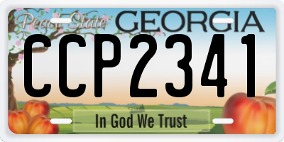 GA license plate CCP2341