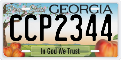 GA license plate CCP2344