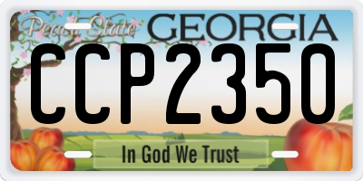 GA license plate CCP2350