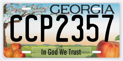 GA license plate CCP2357