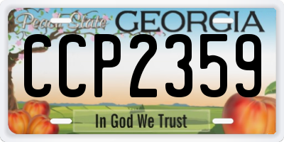 GA license plate CCP2359