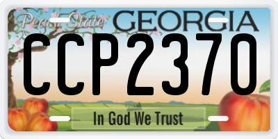 GA license plate CCP2370