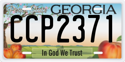 GA license plate CCP2371
