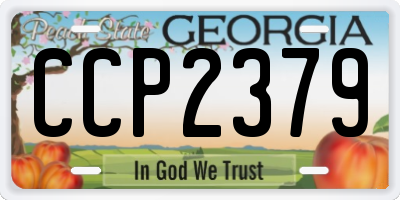 GA license plate CCP2379