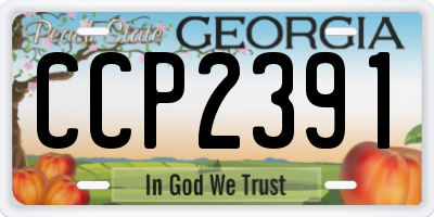 GA license plate CCP2391