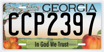 GA license plate CCP2397