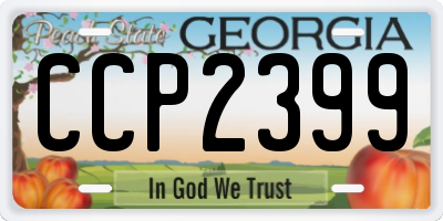 GA license plate CCP2399