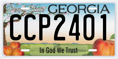 GA license plate CCP2401