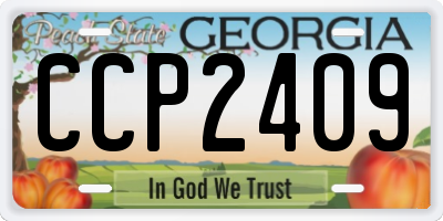GA license plate CCP2409