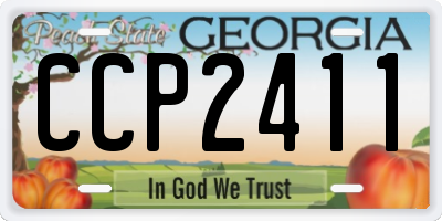 GA license plate CCP2411