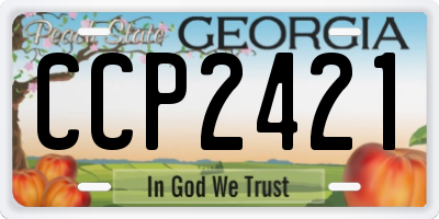 GA license plate CCP2421