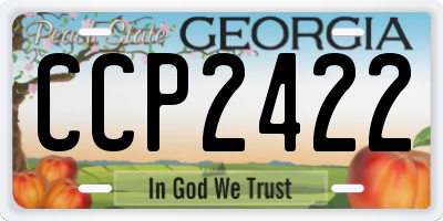 GA license plate CCP2422