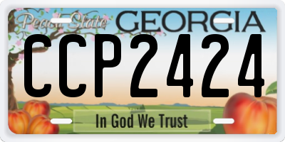 GA license plate CCP2424