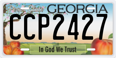 GA license plate CCP2427