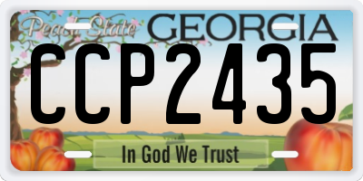 GA license plate CCP2435