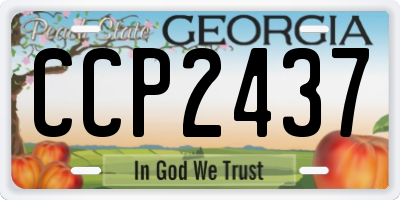 GA license plate CCP2437