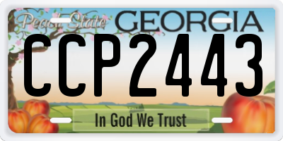 GA license plate CCP2443