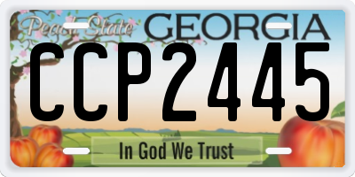 GA license plate CCP2445