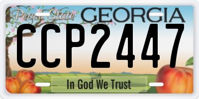 GA license plate CCP2447
