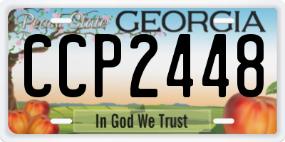 GA license plate CCP2448