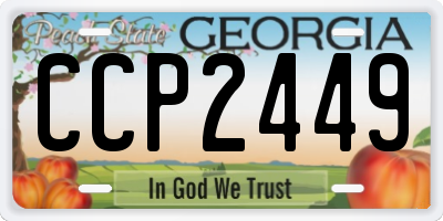 GA license plate CCP2449