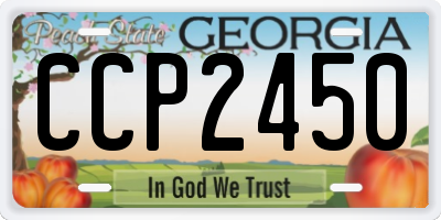 GA license plate CCP2450