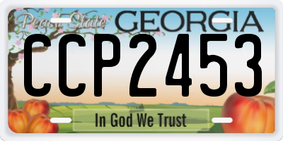 GA license plate CCP2453