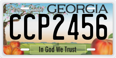 GA license plate CCP2456