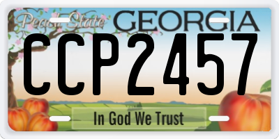 GA license plate CCP2457