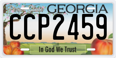 GA license plate CCP2459