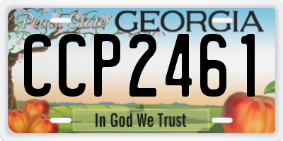 GA license plate CCP2461