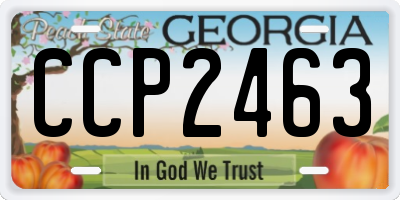 GA license plate CCP2463