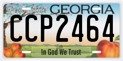 GA license plate CCP2464