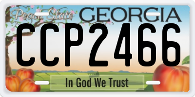 GA license plate CCP2466