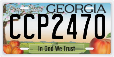 GA license plate CCP2470