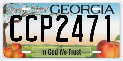 GA license plate CCP2471