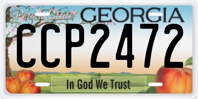 GA license plate CCP2472