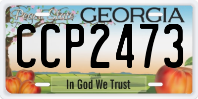 GA license plate CCP2473