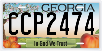 GA license plate CCP2474