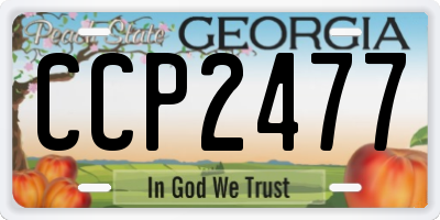 GA license plate CCP2477