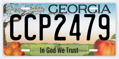 GA license plate CCP2479
