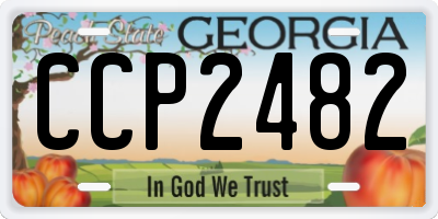 GA license plate CCP2482