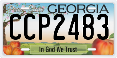 GA license plate CCP2483
