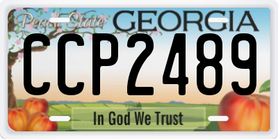 GA license plate CCP2489