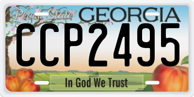 GA license plate CCP2495