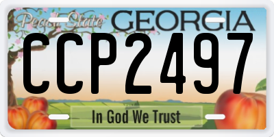 GA license plate CCP2497