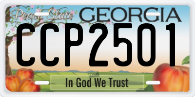 GA license plate CCP2501