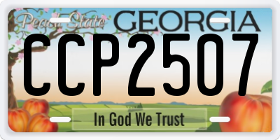 GA license plate CCP2507